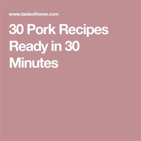 amatr prok|45 Pork Recipes Ready in 30 Minutes